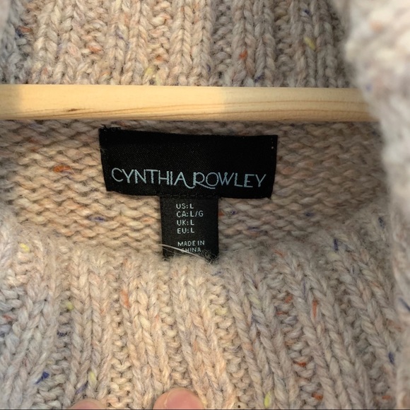 SOLD Cynthia Rowley | Chunky Donegal Turtleneck - Picture 11 of 13